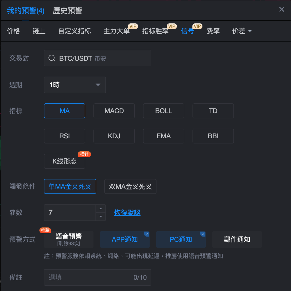10種預警, 即時提醒